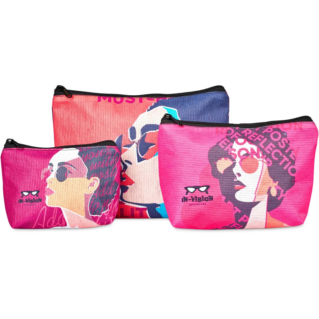 Hoppla Leanne Recycled PET Stitch-Bond Mini Toiletry Bag - Image 9