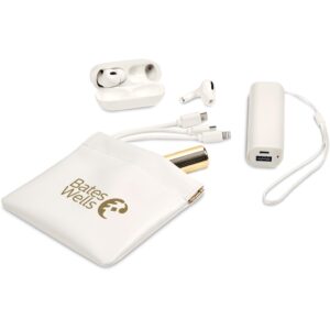 Alternative view of Eva & Elm Plush PU Tech & Accessory Pouch