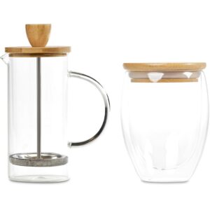 Alternative view of Okiyo Aibo Glass & Bamboo Coffee Set