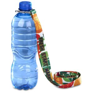 Alternative view of Altitude Aqua Crossbody Double-Sided Sublimated Satin Bottle Lanyard