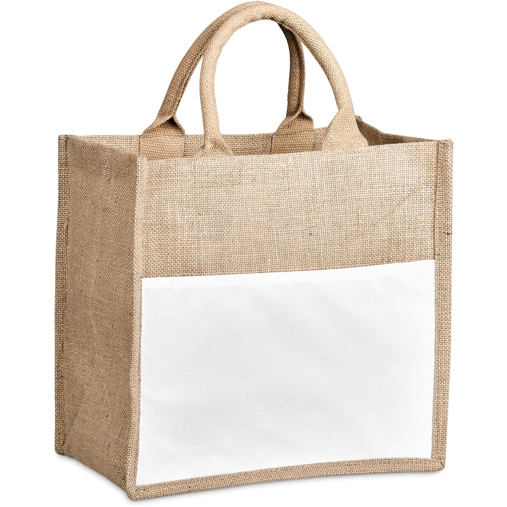 Okiyo Nuri Sublimated Pocket Jute Tote - Image 7