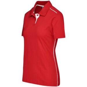 Alternative view of Ladies Galway Golf Shirt - Red