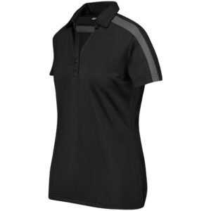 Alternative view of Ladies Nautilus Golf Shirt - Black