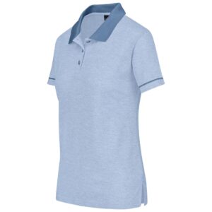 Alternative view of Ladies Verge Golf Shirt - Light Blue