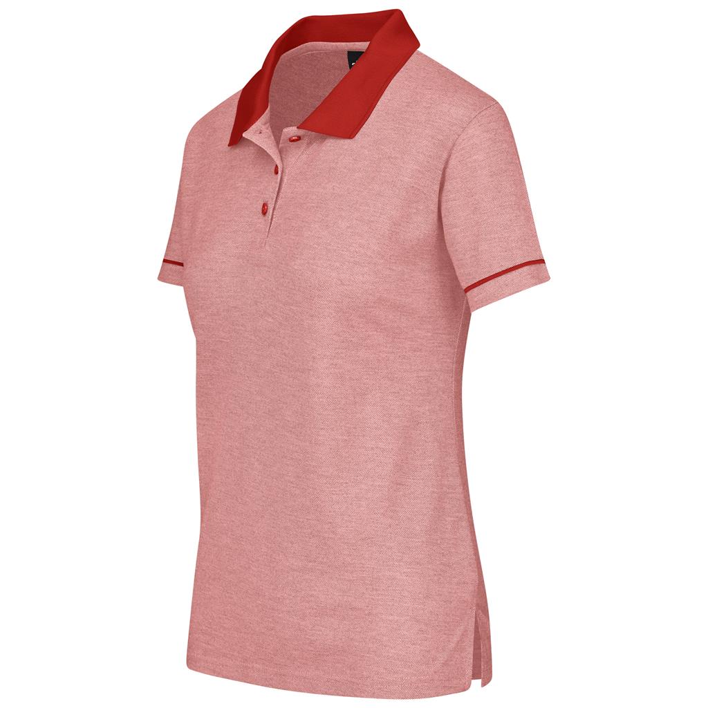 Ladies Verge Golf Shirt - Red - Image 3