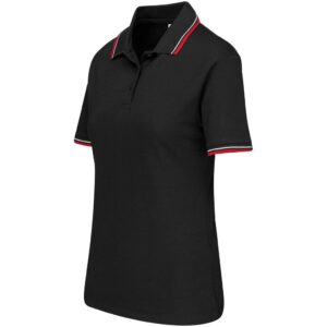 Alternative view of Ladies Cambridge Golf Shirt - Black Red