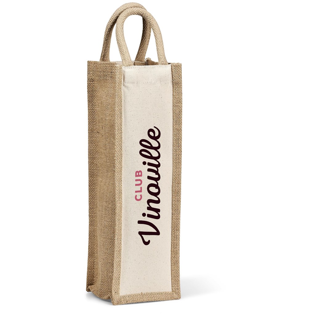 Okiyo Inshu Jute & Cotton Wine Tote - Image 2