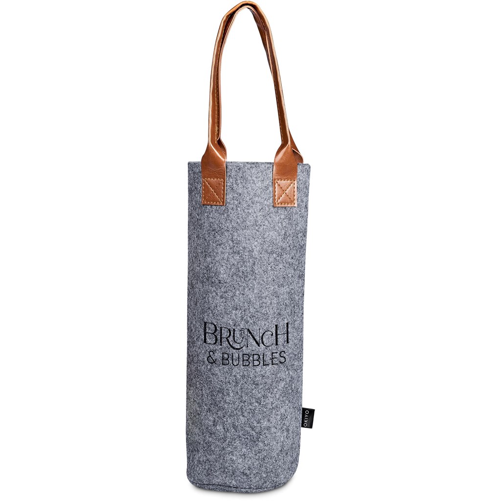 Okiyo Tahada RPET Felt Wine Tote - Image 2