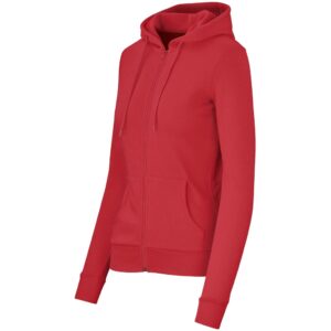 Alternative view of Ladies Bravo Hooded Sweater - Red
