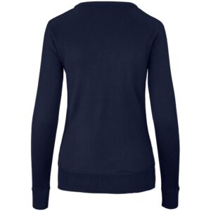 Alternative view of Ladies Long Sleeve Peru V-Neck Jersey - Navy