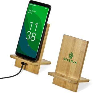 Alternative view of Okiyo Ekslens Bamboo Phone Stand