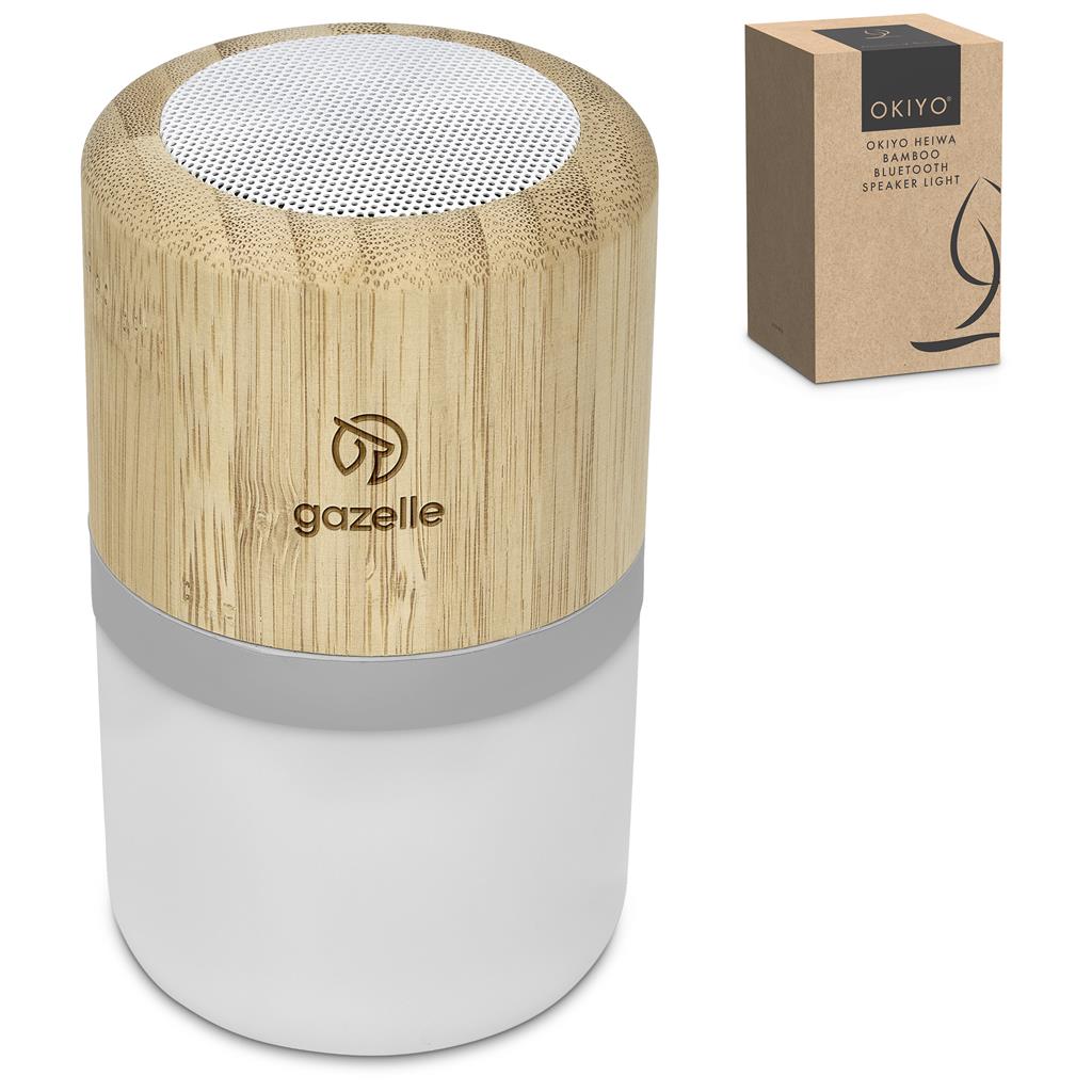 Okiyo Heiwa Bamboo Bluetooth Speaker & Night Light - Image 11