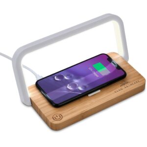 Alternative view of Okiyo Yoru Bamboo Wireless Charger & Night Light