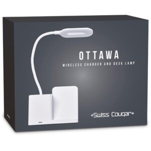 Alternative view of Swiss Cougar Ottawa Wireless Charger and Desk Lamp