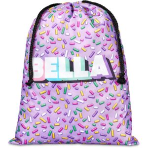 Alternative view of Pre-Printed Sample Hoppla Benguela Jumbo Polyester Drawstring Pouch