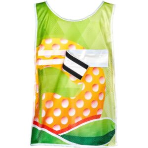 Alternative view of Pre-Printed Sample Hoppla Jackal Polyester Caddy Bib with PVC Name Sleeve