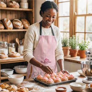 Alternative view of Pre-Printed Sample Hoppla Simma Recycled PET Stitch-Bond Apron