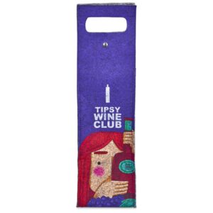 Alternative view of Pre-Printed Sample Hoppla Velto RPET Felt Single Wine Carrier