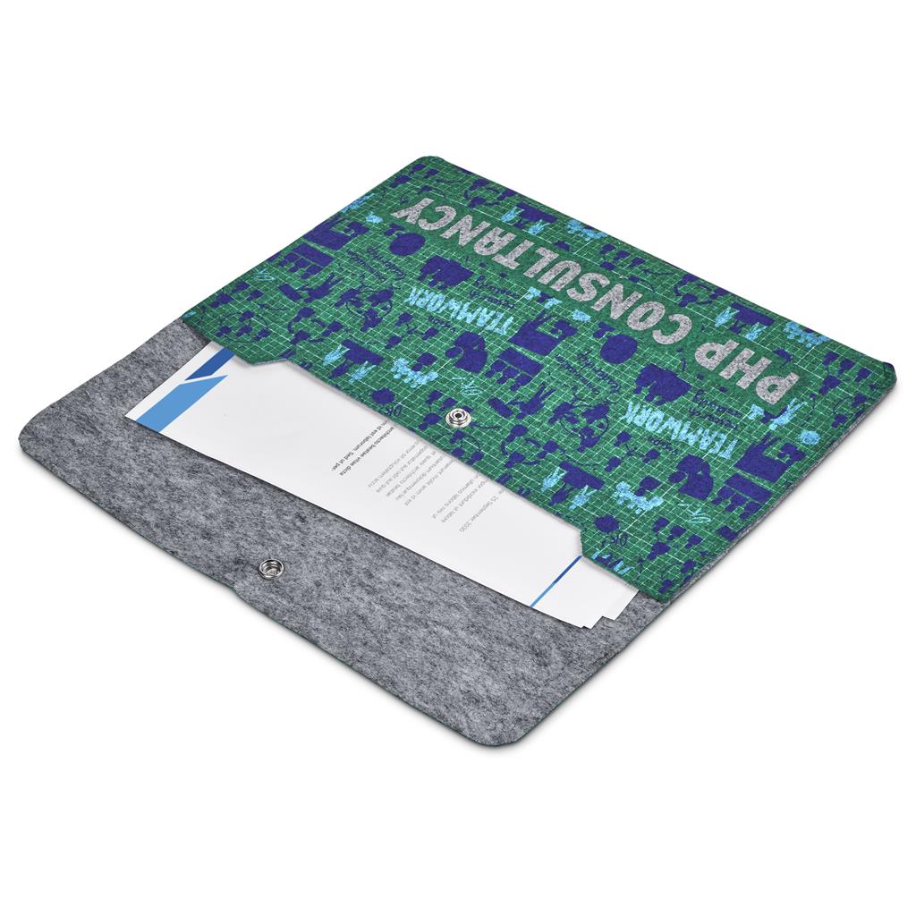 Pre-Production Sample Hoppla Revo RPET Felt Document Holder - Image 5