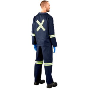 Alternative view of Technician 100% Cotton Conti Suit - Reflective Arms, Legs & Back - Yellow Tape