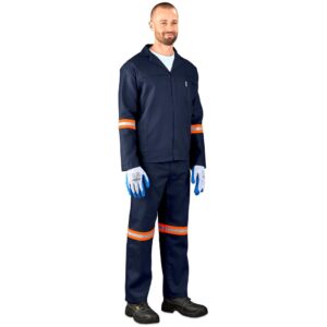 Alternative view of Technician 100% Cotton Conti Suit - Reflective Arms, Legs & Back - Orange Tape