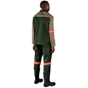 Alternative view of Site Premium Two-Tone Polycotton Jacket - Reflective Arms - Orange Tape