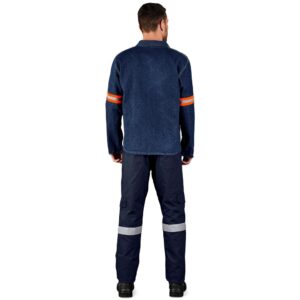 Alternative view of Cast Premium 100% Cotton Denim Jacket - Reflective Arms - Orange Tape