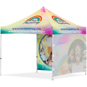 Alternative view of Coated Steel Sublimated Gazebo 3m x 3m - 2 Full-Wall Skins