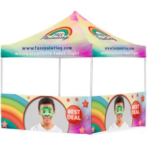 Alternative view of Coated Steel Sublimated Gazebo 3m x 3m - 2 Half-Wall Skins