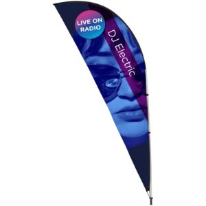 Alternative view of Legend 3M Sublimated Sharkfin Double-Sided Flying Banner - 1 complete unit