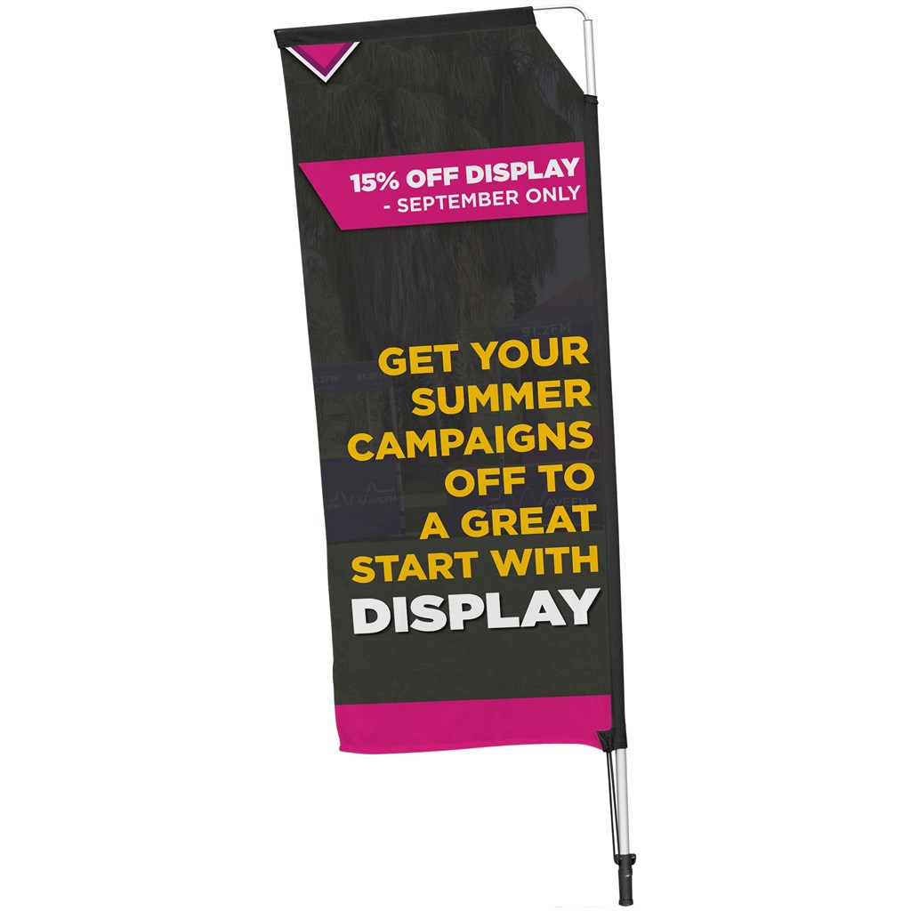 Legend 2M Sublimated Telescopic Double-Sided Flying Banner - 1 complete unit - Image 9