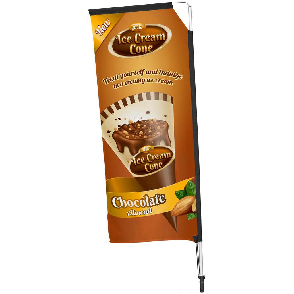 Legend 2M Sublimated Telescopic Double-Sided Flying Banner - 1 complete unit - Image 3