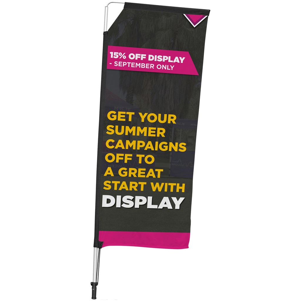 Legend 2M Sublimated Telescopic Double-Sided Flying Banner - 1 complete unit - Image 10