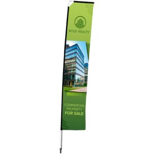 Alternative view of Legend 4M Sublimated Telescopic Double-Sided Flying Banner - 1 complete unit