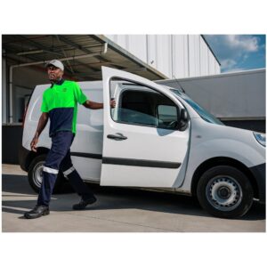 Alternative view of Inspector Two-Tone Hi-Viz Golf Shirt