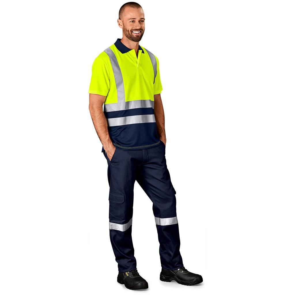 Surveyor Two-Tone Hi-Viz Reflective Golf Shirt - Image 5