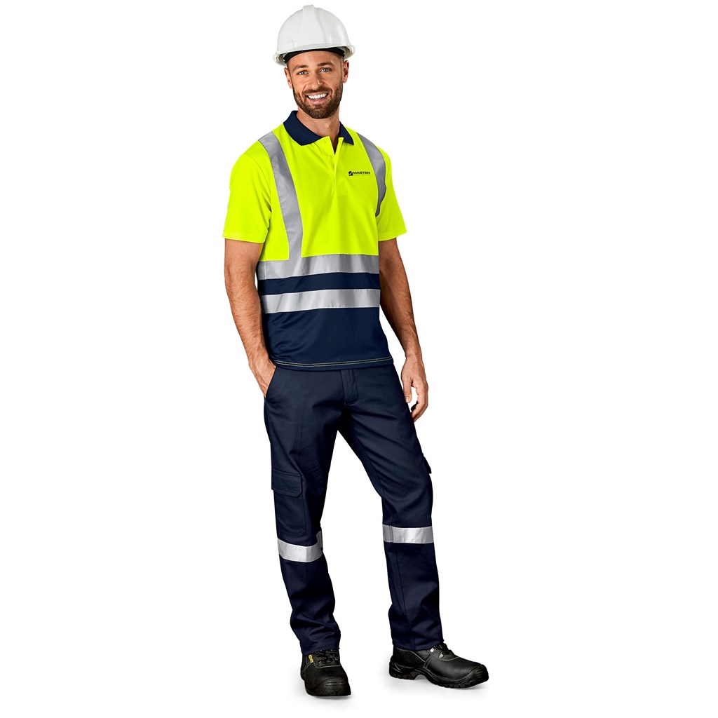 Surveyor Two-Tone Hi-Viz Reflective Golf Shirt - Image 8