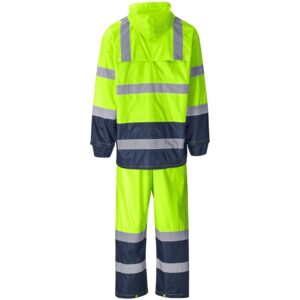 Alternative view of Torrent Two-Tone Hi-Viz Ref Polyester/PVC Rainsuit - Lime