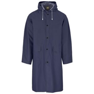 Light Duty Storm Rubberised Polyester/PVC Raincoat - Navy
