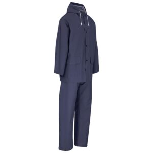 Alternative view of Light Hurricane Rubberised Polyester/PVC Rainsuit - Navy