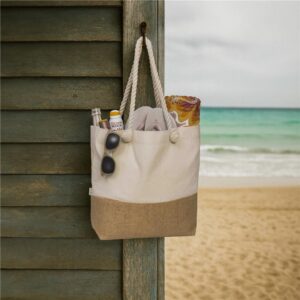 Alternative view of Okiyo Suna Jute & Cotton Beach Bag