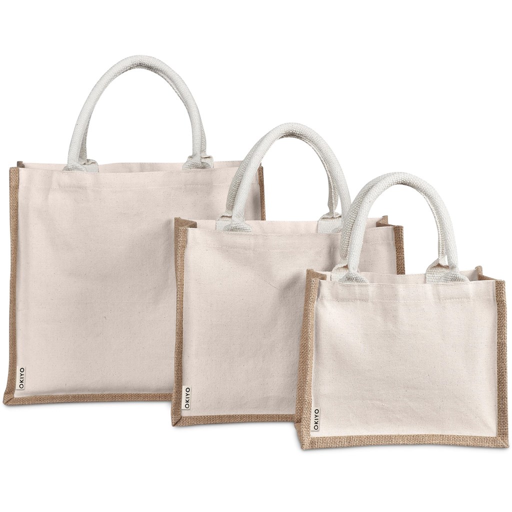 Okiyo Chinsai Mini Jute & Cotton Gift Bag - Image 3