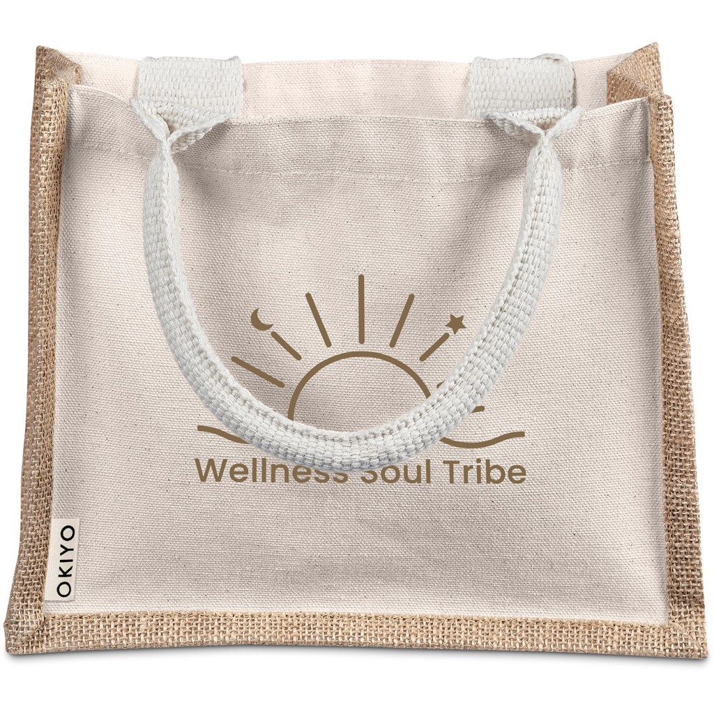 Okiyo Chinsai Mini Jute & Cotton Gift Bag - Image 8