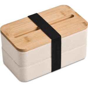 Alternative view of Okiyo Dura Wheat Straw & Bamboo Lunch Box Set