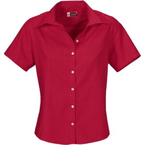 Ladies Short Sleeve Aspen Shirt - Red