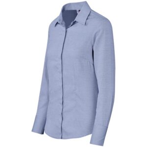 Alternative view of Ladies Long Sleeve Wallstreet Shirt - Navy