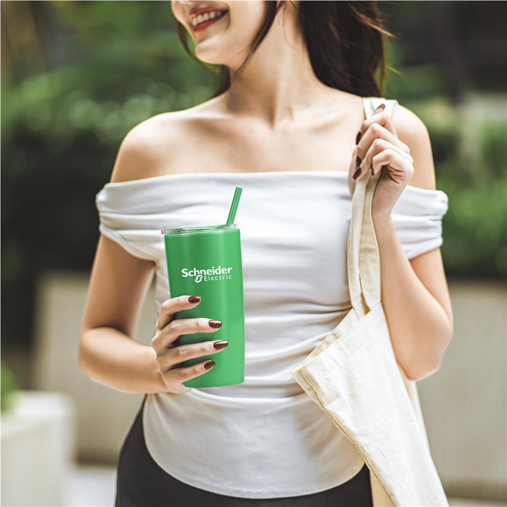 Altitude Daytona Plastic 2-in-1 Double-Wall Tumbler & Straw - 600ml - Image 34
