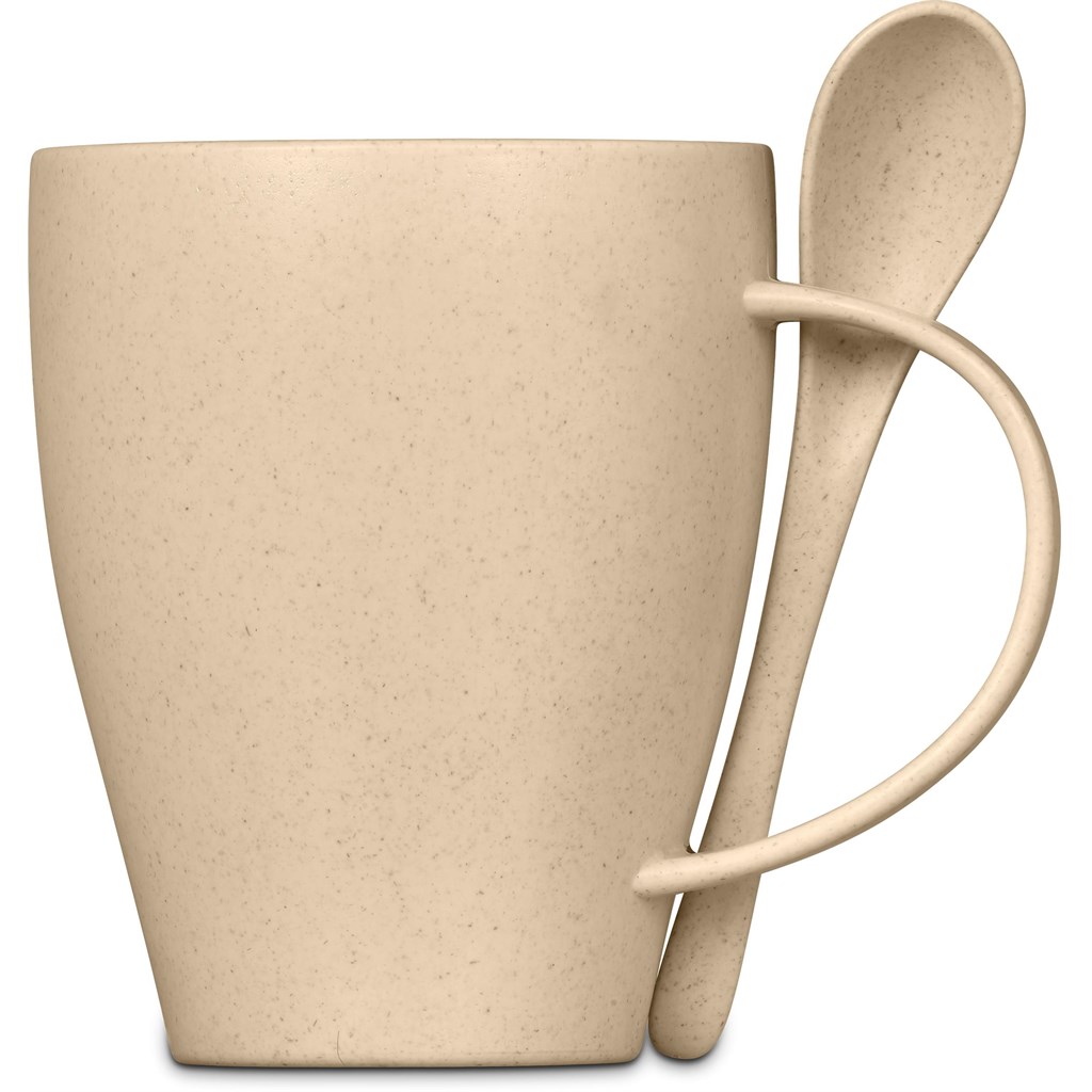 Okiyo Kawai Wheat Straw Mug & Spoon - 350ml - Image 11