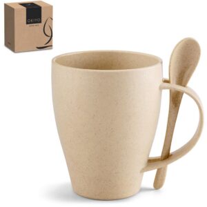 Alternative view of Okiyo Kawai Wheat Straw Mug & Spoon - 350ml