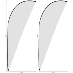 Alternative view of Legend 3m Sublimated Sharkfin Flying Banner Skin - Set Of 2 (Excludes Hardware)